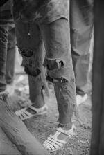 Tattered Jeans of Young Girl on Cocoa Farm