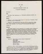 Bylaws and Amendments, 1962