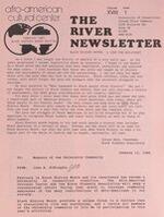 River newsletter, V. 18 #1