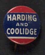 Harding and Coolidge button