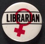 Female librarian button