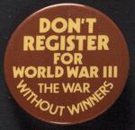 Don't Register for WWIII button
