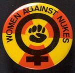 Women Against Nukes button