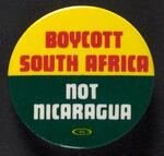 Boycott South Africa, Not Nicaragua button