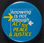 Act for Peace and Justice button
