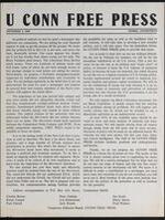 UConn Free Press, 1969, v.1 #1 and Announcement