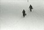 Students tread through snow during Blizzard of 1978