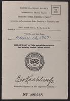 1967, 1971, International Driving Permit