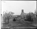 Ice storm, Storrs Congregational Church and [Old] Whitney Hall