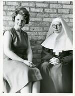 Nancy McCormick Rambusch Seated With a Catholic Nun