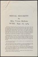 1964 September 28, Social Security