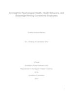 Insight to Psychological Health, Health Behaviors, and Bodyweight Among Correctional Employees