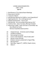 2018-06-07 Board Meeting Agenda