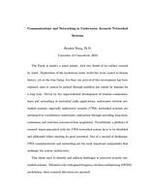 Communications and Networking in Underwater Acoustic Networked Systems