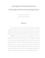 Development of Nanomaterials and Technologies for Environmental Applications