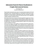 Information Fusion for Pattern Classification in Complex Interconnected Systems