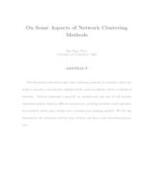 On Some Aspects of Network Clustering Methods