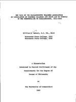 Role of the Massachusetts teachers association in legislation on teachers salaries and state aid to schools in the Commonwealth of Massachusetts, 1911-1966