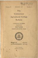 Connecticut Agricultural College bulletin, 1927-1928