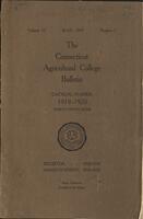 Connecticut Agricultural College bulletin, 1919-1920