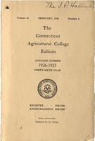 Connecticut Agricultural College bulletin, 1926-1927
