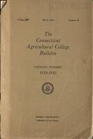 Connecticut Agricultural College bulletin, 1929-1930