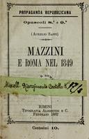 Mazzini e Roma nel 1849