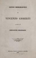 Cenni biografici di Vincenzo Gioberti