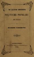 Di alcune opinioni politiche popolari in Italia