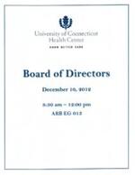 2012-12-10 Board of Directors Meeting