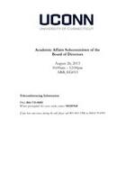 2013-08-26 Academic Affairs Subcommittee Meeting