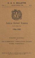 Annual report of the trustees of the Connecticut Agricultural College at Mansfield Conn.