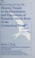 Historic trends in the distribution and population of estuarine marsh birds of the Connecticut River