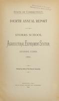 1891 Fourth annual report of the Storrs School Agricultural Experiment Station, Storrs, Conn. 