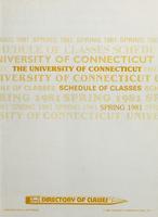 University of Connecticut directory of classes, 1981 Spring