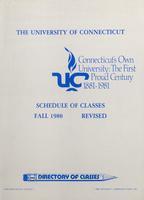 University of Connecticut directory of classes, 1980 Fall (Revised)