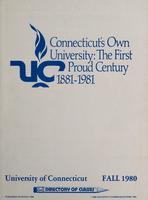 University of Connecticut directory of classes, 1980 Fall