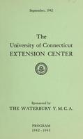 University of Connecticut Extension Center, Sponsored by the Waterbury Y.M.C.A., 1942-1943