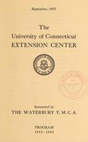 University of Connecticut Extension Center, Sponsored by the Waterbury Y.M.C.A., 1943-1944