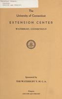 University of Connecticut Extension Center, Sponsored by the Waterbury Y.M.C.A., 1945-1947