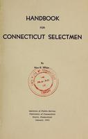 Handbook for Connecticut selectmen