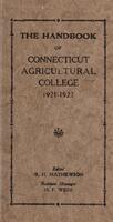 1921 - 1922, Handbook of Connecticut Agricultural College