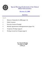 2008-10-21 Clinical Affairs and Peer Review Subcommittees Meeting