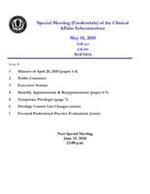 2010-05-18 Clinical Affairs and Peer Review Subcommittees Meeting