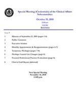 2010-10-19 Clinical Affairs and Peer Review Subcommittees Meeting