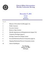 2013-12-17 Clinical Affairs and Peer Review Subcommittees [Credentials] Meeting
