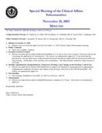 2003-11-18 Meeting Minutes