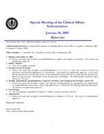 2005-01-18 Meeting Minutes