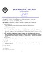 2005-07-19 Meeting Minutes