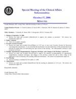 2006-10-17 Meeting Minutes